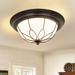 2 light 13 inch diameter ceiling light farmhouse flush mount ceiling lamp glass close to ceiling lighting fixture