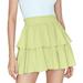 GHPKS Women s Short Pleated Skirt Sexy Flowy Party Mini Skirt Fashion Casual High Waist A-Line Ruffle Hem Tennis Skirt