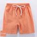 Cathalem 7 Boys Clothes Summer Casual Clothes Girl Shorts Children Waist Kids Pants Elastic Linen Boy Basketball Shorts Girls Shorts Orange 4-5 Years