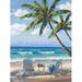 Heldig DIY Ocean 5D Diamond Painting Kits Full Drill Painting Kits Rhinestone Diamond Painting Kits for Adults Wall Painting Decoration Ocean Beach Blue Sky Diamond Art 12x16 Inches