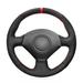 MEWANT Black Suede With Red Strip Steering Wheel Cover for Acura RSX 2002-2006/ for Honda S2000 1999-2009 / Civic (SI) 2002-2005 / Civic Type R 2001-2006 / Insight 2000-2006 / Integra 2001-2006