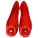 Kate Spade Shoes | Kate Spade Jelly Ballet Flats Womens 7 Rose Flower Red Queen Of Hearts | Color: Red | Size: 7