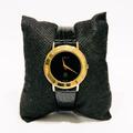 Gucci Accessories | Gucci 3001l 6 Jewels Gold Plated Swiss Made Women’s Watch - New Battery | Color: Black/Gold | Size: 6’’
