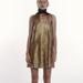 Zara Dresses | Nwt Zara Sequin Knit Mini Dress S, M | Color: Gold | Size: Various