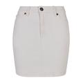 Jerseyrock URBAN CLASSICS "Damen Ladies Organic Stretch Denim Mini Skirt" Gr. 26, weiß (offwhite raw) Damen Röcke