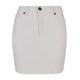 Jerseyrock URBAN CLASSICS "Damen Ladies Organic Stretch Denim Mini Skirt" Gr. 26, weiß (offwhite raw) Damen Röcke