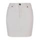 Jerseyrock URBAN CLASSICS "Urban Classics Damen Ladies Organic Stretch Denim Mini Skirt" Gr. 31, weiß (offwhite raw) Damen Röcke