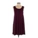 American Eagle Outfitters Casual Dress - A-Line Scoop Neck Sleeveless: Burgundy Print Dresses - Women's Size Small