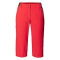 VAUDE Wanderhose Damen Farley Stretch Capri Hose III, Rot - 48, wasserabweisende Damen Trekkinghose kurz, bequeme Stretch-Wanderhose – strapazierfähig & schnelltrocknend