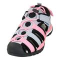 Geox J Borealis Girl Sandal, Grey/Black, 26 EU