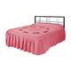 A ATH COLLECTION Luxury 100% Cotton Candlewick Fitted Bedspread Traditional Bed Throw with 60 CM/24 Inch Valance (Single, Pink)