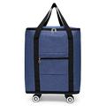 Large Duffel Bag Suitcase Luggage Expandable Foldable Travel Backpack with Rolling Wheeled, Blue, L, Large Duffel Bag Suitcase Luggage Expandable Foldable Travel Backpack With Rolling Wheeled