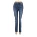 Anne Klein Jeans - Mid/Reg Rise Skinny Leg Denim: Blue Bottoms - Women's Size 2 - Dark Wash