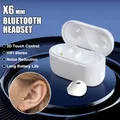 Écouteurs intra-auriculaires sans fil Bluetooth 5.1 mini écouteurs invisibles HiFi stéréo Smart