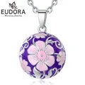 Eudora-Collier pendentif fleur rose FTP Ball pour femme bijou de grossesse tendance 20mm