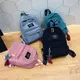 Mini sac à dos Simple en velours côtelé pour femmes à la mode Style Campus couleur Pure