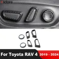 Couvercle de bouton de réglage de siège de voiture garniture pour Toyota RAV4 RAV 4 2019-2023 2024
