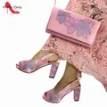 Peep Parker-Ensemble de chaussures et de sacs pour femmes avec plate-forme sandales de loisirs