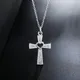 GaaBou-Colliers en argent regardé 925 avec croix et cœur pour femme bijoux féminins de luxe bijoux