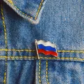Épingle à revers en métal drapeau russe accessoires créatifs pour sac à dos de voyage Style