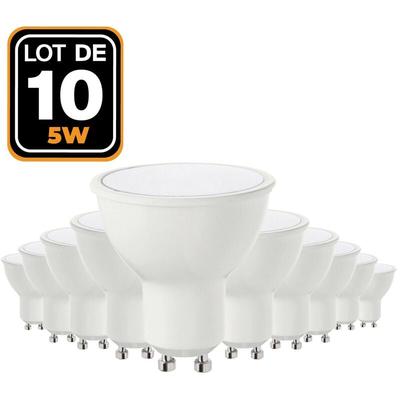 10 Glühlampen GU10 5W eq. 40W Kaltweiß 6000K Hohe Helligkeit