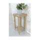 Gold Moroccan Embossed Metal Glass Side End Lamp Coffee Table
