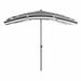 Greemotion Sleek 7.5-foot Rectangular Tilting UV 35+ Umbrella (No Base) Black Stripes