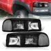 AJP Distributors Black Housing Clear Reflector Signal Headlights Lamps Assembly Pair Set Compatible/Replacement For GMC Sierra Yukon XL 2000 2001 2002 2003 2004 2005 2006 2007 00 01 02 03 04 05 06 07