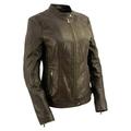Milwaukee Leather Vintage SFL2813 Women s Brown Leather Moto Style Fashion Jacket 4X-Large