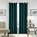 Innerwin 1-Piece Velvet Grommet Blackout Window Curtain For Bedroom Thermal Insulated Window Drape Plain Solid Color Room Darkening Curtain Dark Green W:52 xL:96