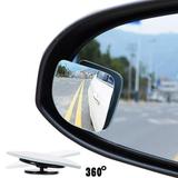 Fule 2Pcs Frameless Fan-Shaped Car Adjustable Side Rearview Blind Spot Mirrors