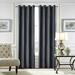 Voguele Single Curtain Panel Velvet Grommet Blackout Window Curtain For Bedroom Thermal Insulated Window Drape Plain Solid Color Room Darkening Curtain Dark Gray W:52 xL:84