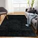 Assile Black Solid Plush Shag Area Rug Luxury Indoor Rugs for Living Rooms Bedrooms Dining Rooms 5 x 8 feet