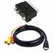 W/SCART to 3 RCA Phono Adapter HDMI-compatible S-video AV RCA Audio 3 to-NEW