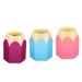 Uxcell Pencil Holder Pen Holder for Desk Cute Plastic Pencil Holders Cup Organizer Pencil Shape Blue Pink Purple 3 Pack