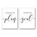 Change the Plan Never the Goal Set of 2 Posters 18 x 24 Inches Minimalist Art Typography Art Bedroom Wall Art Romantic Gift Home Wall Art Poster