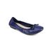 Wide Width Women's Sunnyside II Flat by White Mountain in Navy Smooth (Size 8 W)