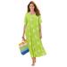 Plus Size Women's Stamped Empire Waist Dress by Woman Within in Lime Starfish (Size 4X)