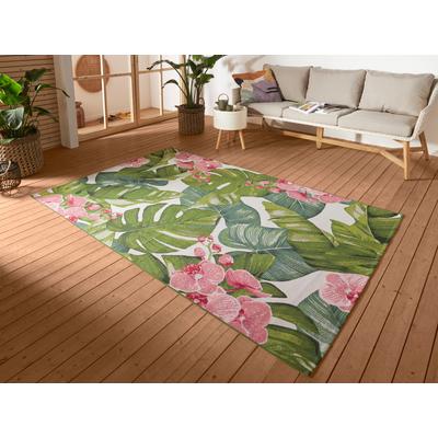 Outdoorteppich HANSE HOME "Tropical", bunt, B:200cm H:3mm L:285cm, Polyester, Polypropylen (PP), Teppiche, In-& Outdoor, Teppich, Wetterfest, Balkon, Garten, Wohnzimmer, Floral Image