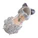 JDEFEG Toddler Boots for Girls Fashion Spring and Summer Girls Shoes Dress Performance Dance Shoes Rhinestone Sequins Cartoon Butterfly Light and Comfortable Big Girls Glitter Rain Boots Silver 30