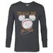 Disney Mickey Mouse Baseball Team 28 Sports Distressed - Long Sleeve T-Shirt for Men - Customized-Charcoal Heather