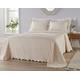 Diana Cowpe CREAM DOUBLE BED THROW Bedspreads & Coverlets | Beautiful Victoriana Portugese Matelassé Floral Textured Scalloped Edge Blanket Lightweight Summer Layer (240 x 260cm)
