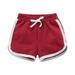 JDEFEG Girls Bike Shorts Size 7 Baby Girls Boys Shorts Cotton Active Running Sleeping for Toddler Kids Big Girl s Boy s Summer Beach Sports Girls Gymnastic Shorts Red 120