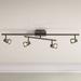 Pro Track 4-Head LED Complete Ceiling Track Light Fixture Kit Spot Light Brown Bronze Finish Metal Industrial Kitchen 36 Wide