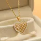 Colliers en cristal Zircon romantique pour femmes pendentif cœur réticulaire bijoux de mariage à