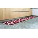 BIANCHERIAWEB Kücheläufer Teppich rutschfest Jacquard Stoff Design Origami Bordeaux 57x600