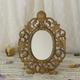 Antique Folding Mirror in Ornate Frame