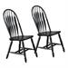 Set of 2 Dining Side Chairs Black/Cherry - 22x40