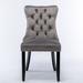 Solid Wood Contemporary Velvet Upholstered Dining Chair, Set of 2