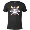 Disney Mickey Mouse Baseball Team Player Sports 2023 - Short Sleeve Blended T-Shirt for Adults - Customized-Black Snow Heather